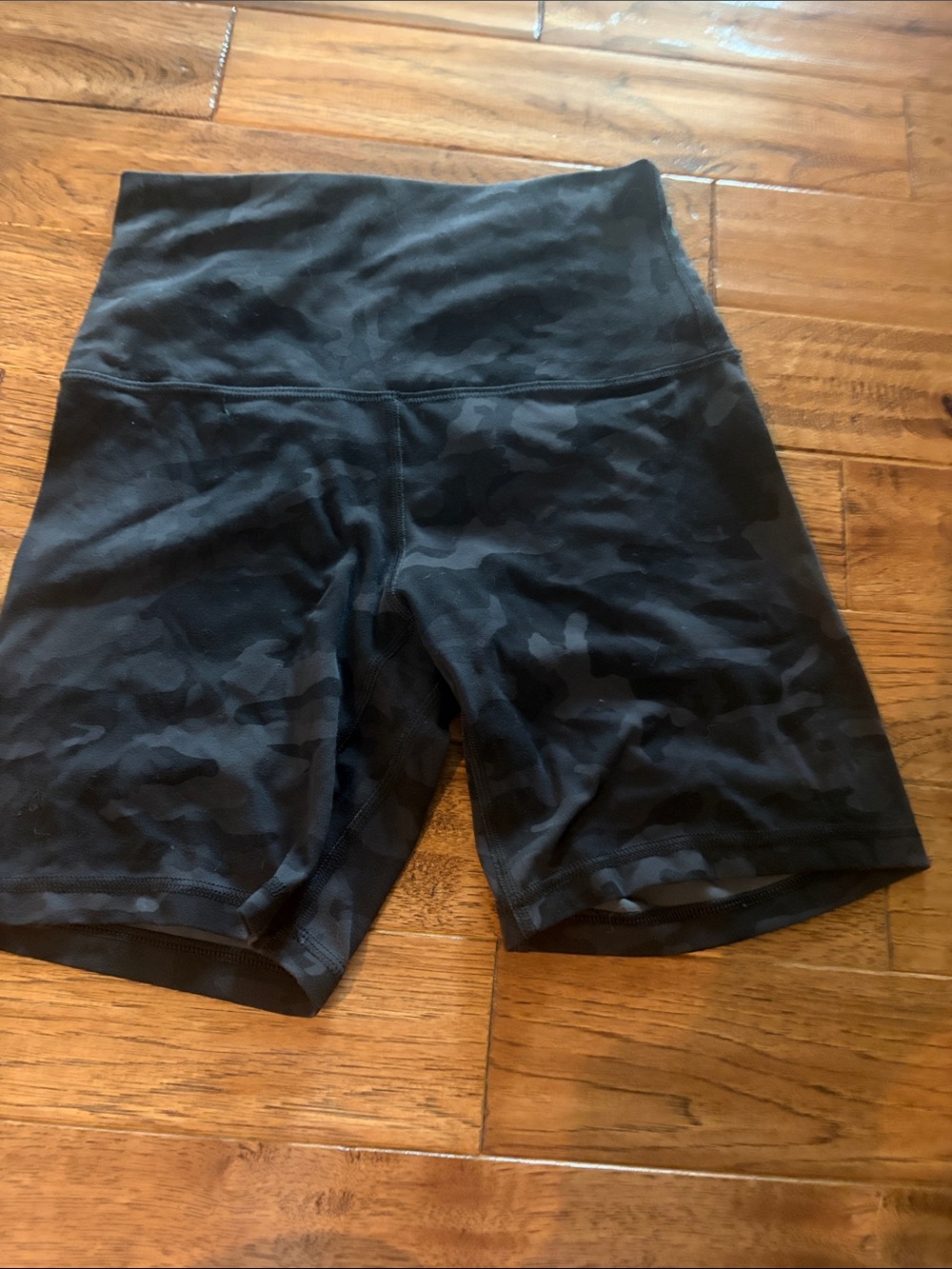 lululemon athletica Black Camo High-Rise Bike Shorts